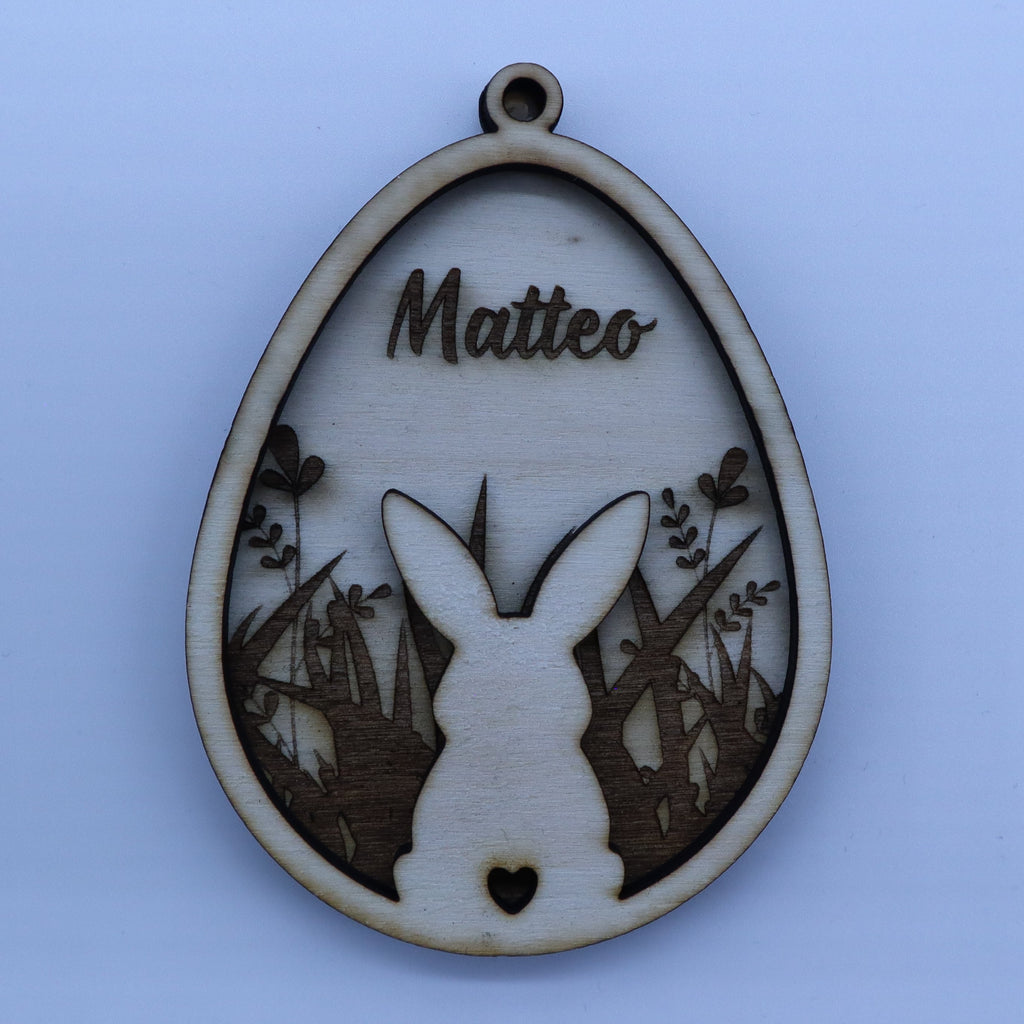 ersonalisierte Osterdeko Holz Ei Ornament