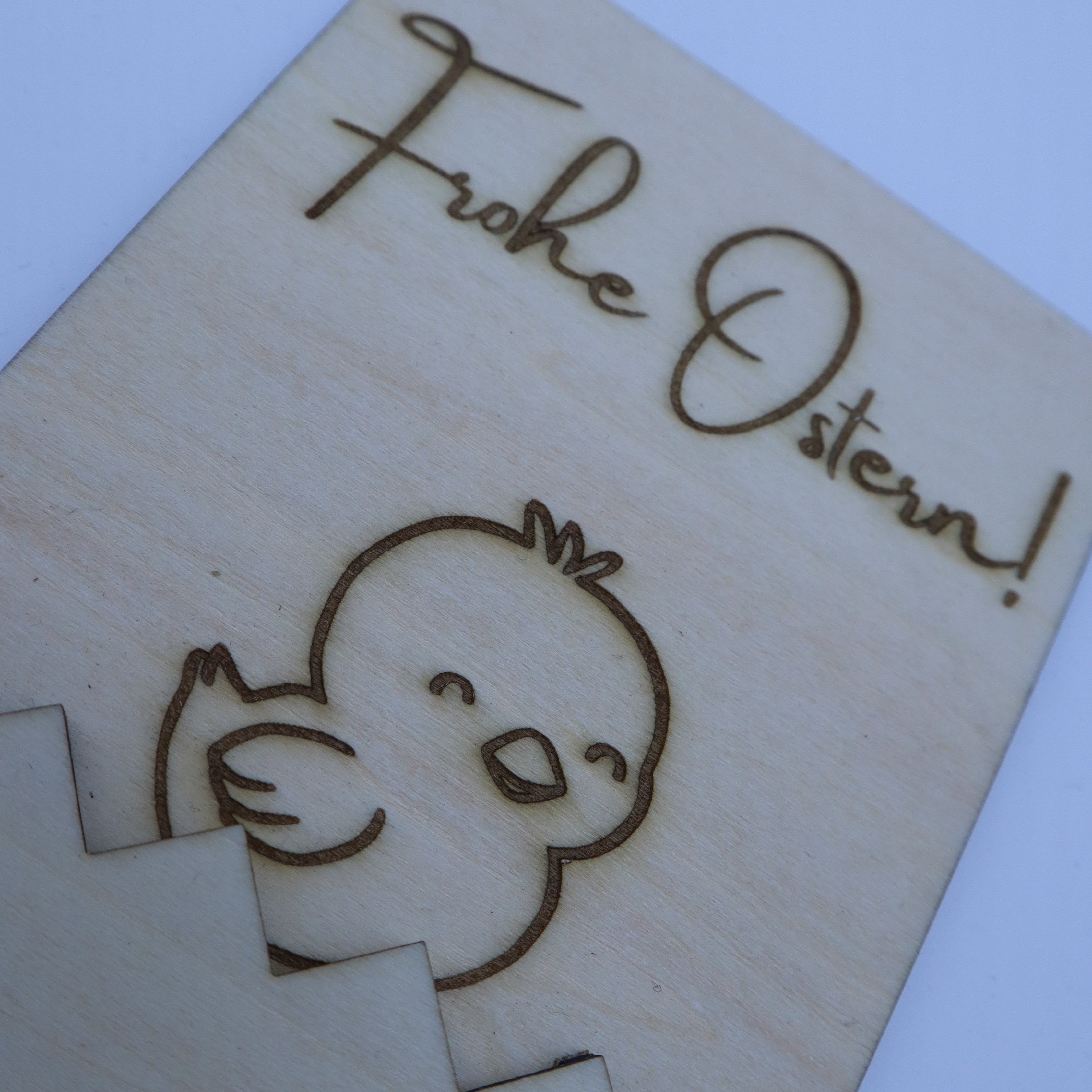 Osterkarte Holz lasergraviert Geldgeschenk