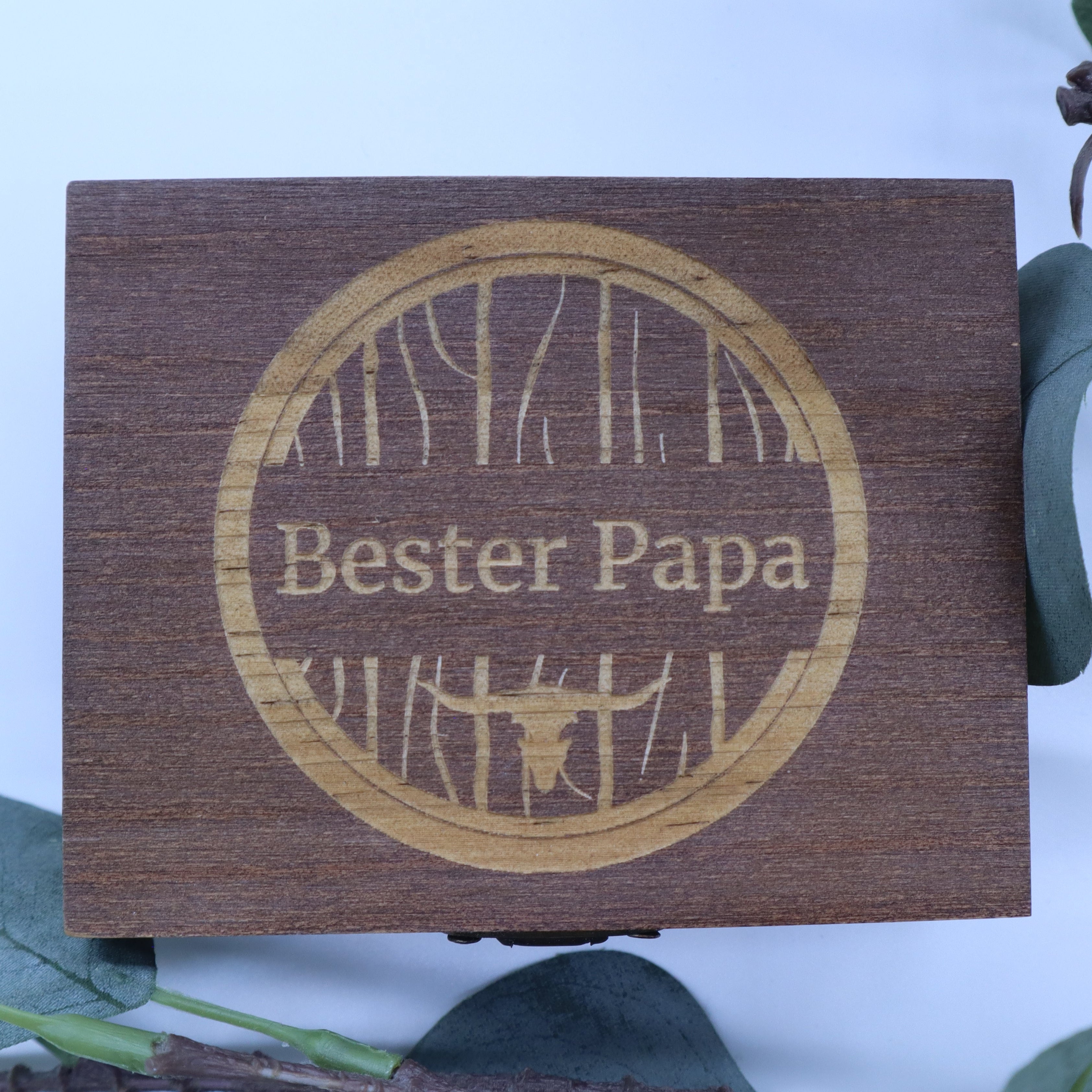Vatertag Geschenk Whiskey Steine Holzbox